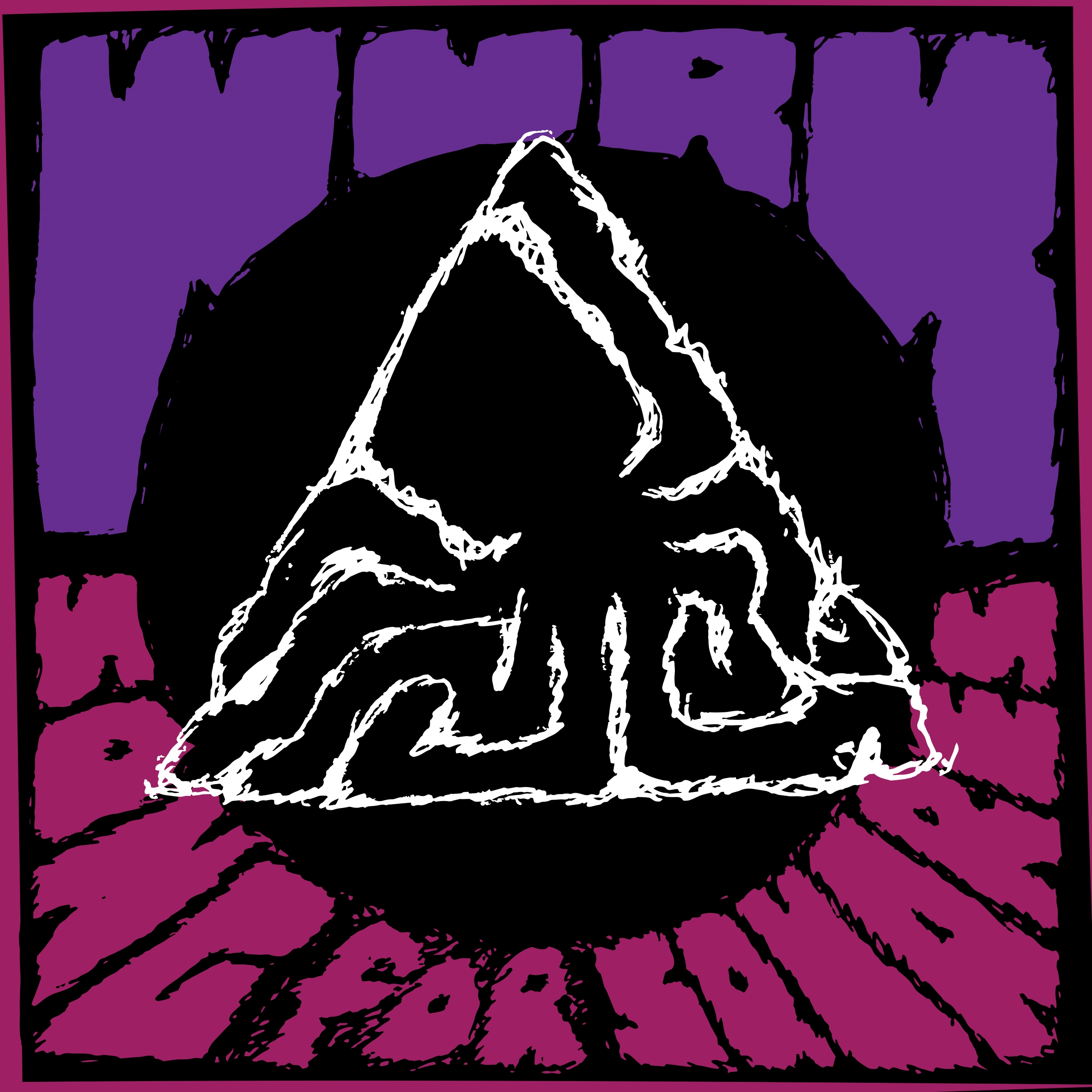 Single artwork for Song for Squares features an octopus with a square head squished into the shape of a triangle and the words "Wurk - Song for Squares" encircle it in a psychedelic-style font.